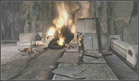 Before you move on, approach the dead body to find another item - Helios Shield - Walkthrough - The City of Olympia | Walkthrough - Walkthrough - God of War 3 Game Guide & Walkthrough