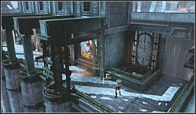 Now you have to cross the partly crumbled terrace in order to get to the ballista - Walkthrough - Olympian Citadel | Walkthrough - Walkthrough - God of War 3 Game Guide & Walkthrough