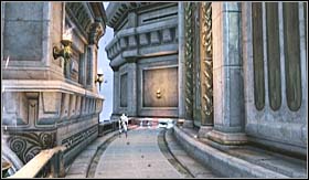 Before you go back to the big room with the Flame of Olympus, go to the opposite side of the balcony - Walkthrough - Olympian Citadel | Walkthrough - Walkthrough - God of War 3 Game Guide & Walkthrough