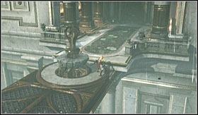 Charge it up by using the Whip and cross the bridge to the next terrace - Walkthrough - The Upper Gardens part 2 | Walkthrough - Walkthrough - God of War 3 Game Guide & Walkthrough