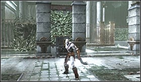 Take a good look around the area at the end of the corridor, as you can find some hidden chests there - Walkthrough - Heras Garden | Walkthrough - Walkthrough - God of War 3 Game Guide & Walkthrough