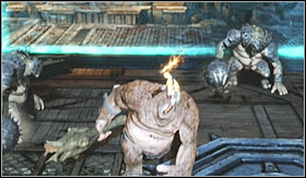 Jump on the first one and begin the fight - Walkthrough - The Caverns part 2 | Walkthrough - Walkthrough - God of War 3 Game Guide & Walkthrough