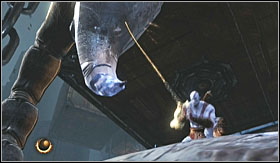 Once you destroy his last legs and hit his mouth a couple times, the last QTE will begin - Walkthrough - The Caverns part 2 | Walkthrough - Walkthrough - God of War 3 Game Guide & Walkthrough
