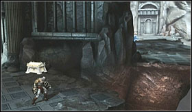 After teleporting upstairs, head left - Walkthrough - Judges of the Underworld part 2 | Walkthrough - Walkthrough - God of War 3 Game Guide & Walkthrough