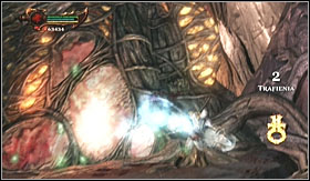 Once there, destroy the crystals surrounding her heart and incinerate the vines found there - Walkthrough - Zeus | Walkthrough - Walkthrough - God of War 3 Game Guide & Walkthrough