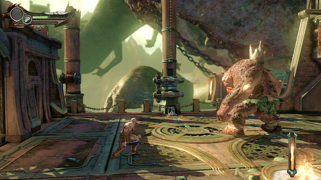 Your new enemy is rather slow and signalizes his attacks - Fight with the Cyclope - Chapter 3: The Guard House - God of War: Ascension - Game Guide and Walkthrough