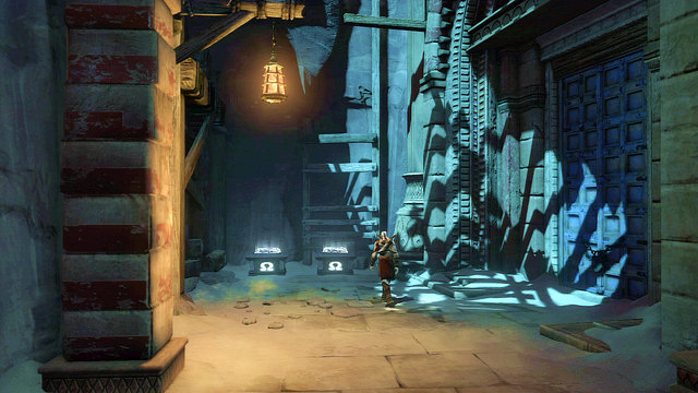 Moving on, youll find two white chests on the left from the big gate - The beginning of the village - Chapter 5: The Village of Kirra - God of War: Ascension - Game Guide and Walkthrough