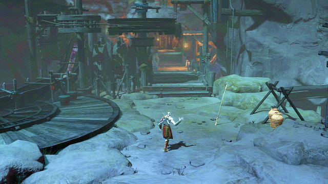 Get onto a wall in front of you - The beginning of the village - Chapter 5: The Village of Kirra - God of War: Ascension - Game Guide and Walkthrough