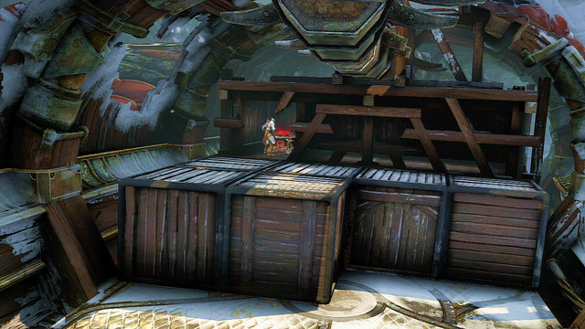 After jumping onto it, destroy few hatcheries and open a red chest behind them - The Red Snake - Chapter 7: The Tower of Delphi - God of War: Ascension - Game Guide and Walkthrough