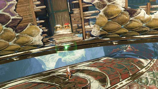 After landing onto a red snake, go left to find a red and white chest with Gorgon Eye - The Red Snake - Chapter 7: The Tower of Delphi - God of War: Ascension - Game Guide and Walkthrough