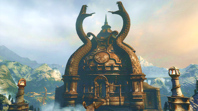 Now you can use a lever on the towers top and go to the temple after a cut scene - Fight with the Manticore - Chapter 9: Ice Caverns - God of War: Ascension - Game Guide and Walkthrough