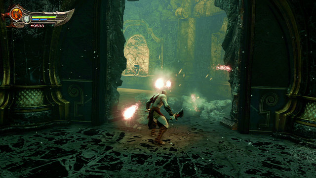 Sniff gas and go left - Riddles of Statues, Way to the Tombs - Chapter 10: The Temple of Delphi - God of War: Ascension - Game Guide and Walkthrough