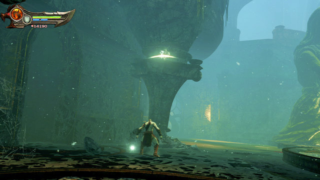 Again use the gas and run to the left side of the room - White Hourglass - Chapter 11: Delphi Catacombs - God of War: Ascension - Game Guide and Walkthrough