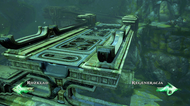 Now return to the destroyed bridge and regenerate it to the end - Walkthrough - Chapter 13: Passage to Delphi - God of War: Ascension - Game Guide and Walkthrough