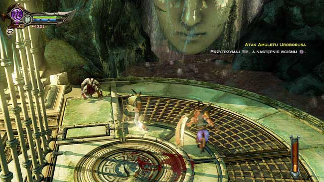 Check how Amulet works on Satyrs wholl attack you - Walkthrough - Chapter 13: Passage to Delphi - God of War: Ascension - Game Guide and Walkthrough