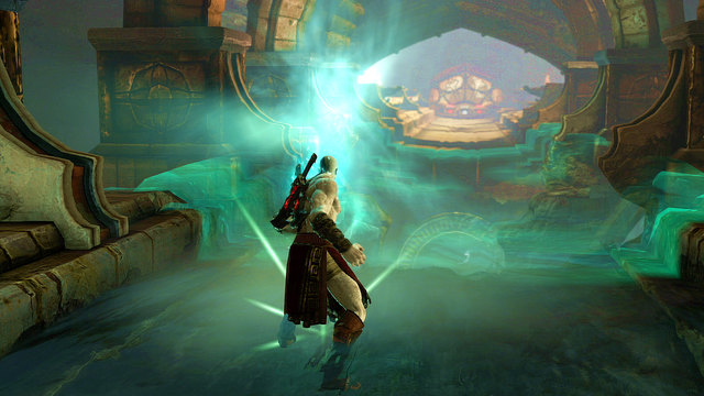 After that run to the end of a tunnel and further to the aqueduct edge - Walkthrough - Chapter 13: Passage to Delphi - God of War: Ascension - Game Guide and Walkthrough
