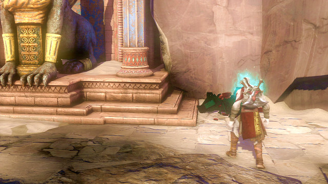 Before you leave the arena, go right - Walkthrough - Chapter 14: The Cistern (pt. 2) - God of War: Ascension - Game Guide and Walkthrough