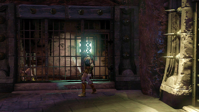 And return to the green and red chest, and go through the door to talk with Scribe - Walkthrough - Chapter 17: Martyrs Chamber - God of War: Ascension - Game Guide and Walkthrough