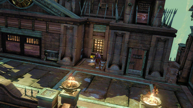 Moving forward, go through the door and at the top of the stairs - Walkthrough - Chapter 17: Martyrs Chamber - God of War: Ascension - Game Guide and Walkthrough