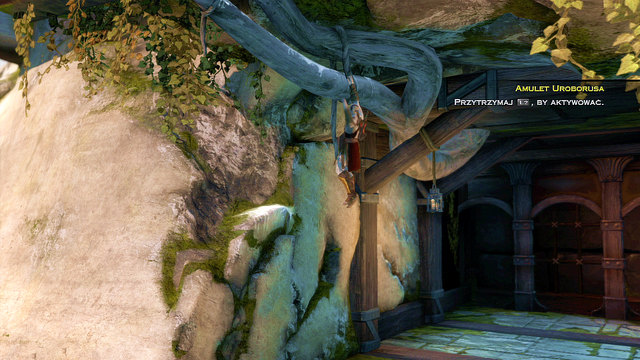 Standing over the abyss, go onto a wall on left and climb - Climbing the Foot - Chapter 19: The Foot of Apollo - God of War: Ascension - Game Guide and Walkthrough