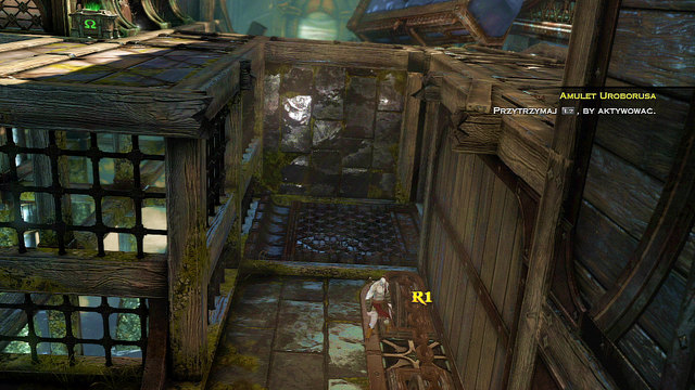 After a fight go into a right alley - Destroyed Head - Chapter 19: The Foot of Apollo - God of War: Ascension - Game Guide and Walkthrough