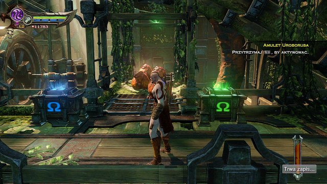 You pass a green and blue chests - Centaurs and the Foot of Apollo - Chapter 19: The Foot of Apollo - God of War: Ascension - Game Guide and Walkthrough