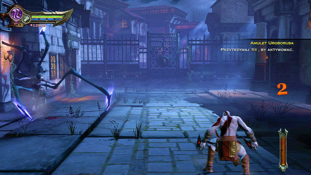 When your alley gets wider, Fury will attack you more often with her spider limbs and make longer combos - Walkthrough - Chapter 20: The Gauntlet of Apollo - God of War: Ascension - Game Guide and Walkthrough