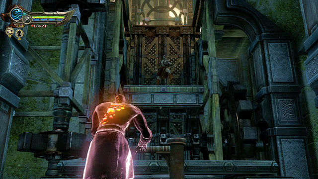 When you stand on it, use Stone of Orkos to eliminate your clone - Walkthrough - Chapter 21: The Forearm of Apollo - God of War: Ascension - Game Guide and Walkthrough