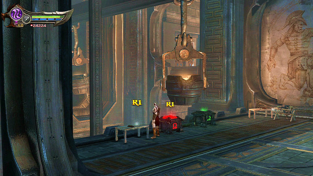 Nearby the red chest you find also Archimedes Treatise - Lighting the Furnace - Chapter 23: The Furnace - God of War: Ascension - Game Guide and Walkthrough
