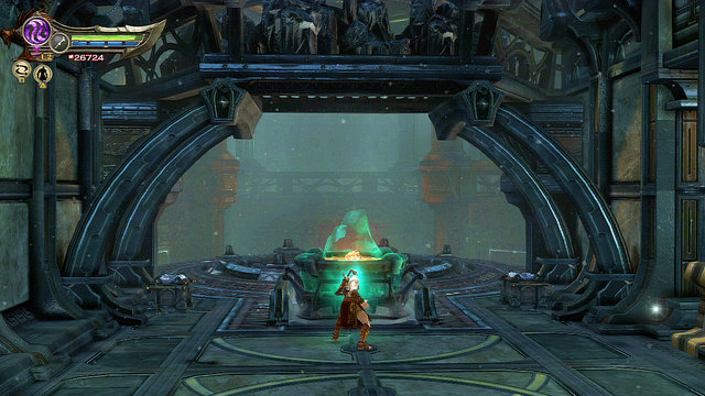 Grab the coal platform for the last time and push it through Archimedes Furnace - Lighting the Furnace - Chapter 23: The Furnace - God of War: Ascension - Game Guide and Walkthrough