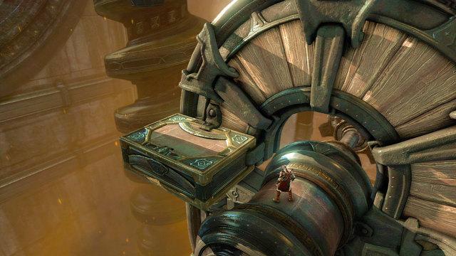 Jumping left, you get onto a third platform - Onto the Furnaces Top - Chapter 23: The Furnace - God of War: Ascension - Game Guide and Walkthrough