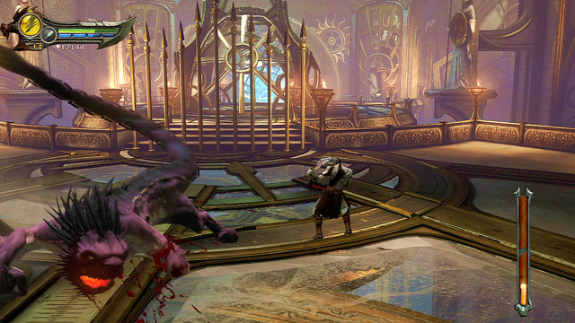 Use a ladder which slides down after the cut scene - Walkthrough - Chapter 26: Eyes of Apollo - God of War: Ascension - Game Guide and Walkthrough