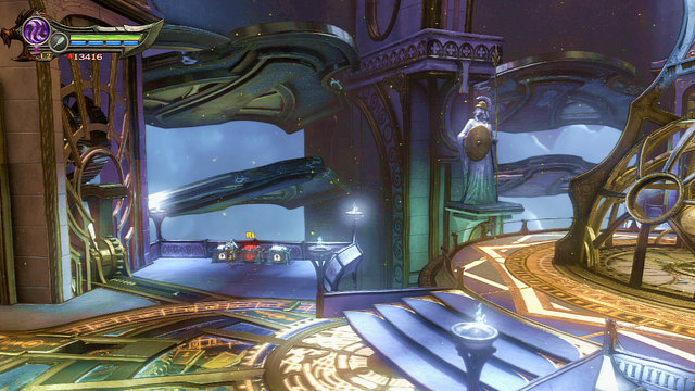 Going in the other side, you run into two white and one red chests - Walkthrough - Chapter 28: The Trial of Archimedes - God of War: Ascension - Game Guide and Walkthrough