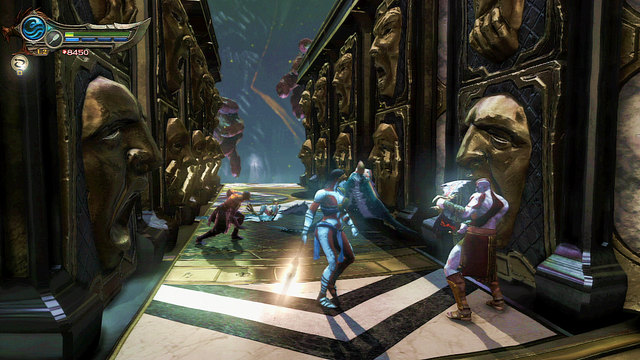 In a narrow corridor youll fight two woman warriors and several Harpies - Walkthrough - Chapter 28: The Trial of Archimedes - God of War: Ascension - Game Guide and Walkthrough