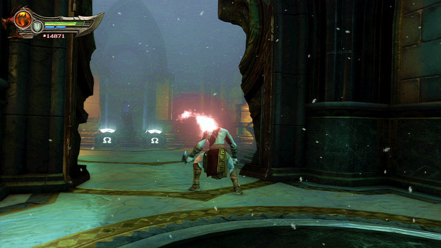 Use the fountain, jump down and run left - Gorgon Eyes and Phoenix Feathers (chapters 11, 14-16, 18) - Artifacts, Gorgon Eyes and Phoenix Feathers - God of War: Ascension - Game Guide and Walkthrough