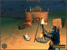 Yussuf tells you the story of the keys, he also gives you one - KDW Camp - Varant - Gothic 3 - Game Guide and Walkthrough