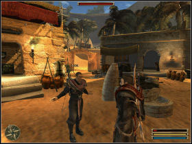 Luca gives you the money when you do a quest for him: it's a quest connected with getting a dark snapper skin (described later) - Braga - Varant - Gothic 3 - Game Guide and Walkthrough