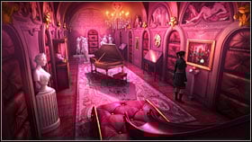 Approach the message prepared for Sam (on the right, below the painting) - Chapter 8 - p. 1 - Walkthrough - Gray Matter - Game Guide and Walkthrough