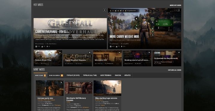 NexusMods is a platform with the biggest number of modifications for GreedFall - GreedFall: Mods - how to install? - Mods - GreedFall Guide