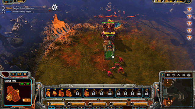 While constructing a new base, produce new units - Mission 1 - Hunters Valley - The Beta campaign - Grey Goo - Game Guide and Walkthrough