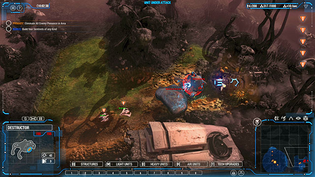 Seize the opportunity, which will allow you to build Gladiuses - Mission 6 - The Headwaters - Human campaign - Grey Goo - Game Guide and Walkthrough