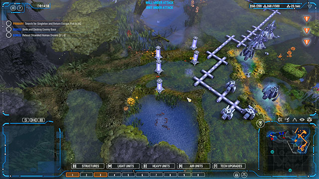 As soon as possible, launch the production of Gladiuses - Mission 7 - The Wetlands - Human campaign - Grey Goo - Game Guide and Walkthrough