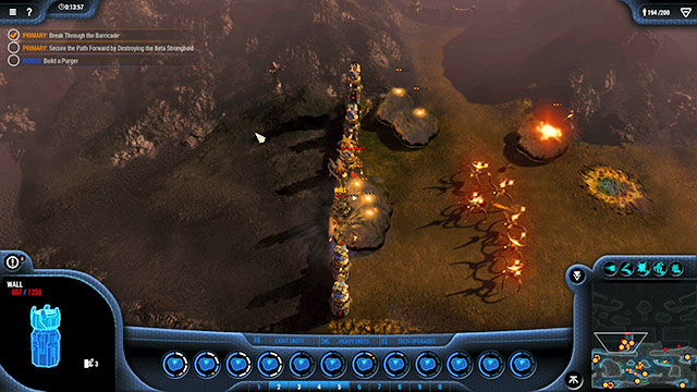 After you have destroyed both of the bases, regenerate your losses - Mission 14 - The Barricade - Goo campaign - Grey Goo - Game Guide and Walkthrough