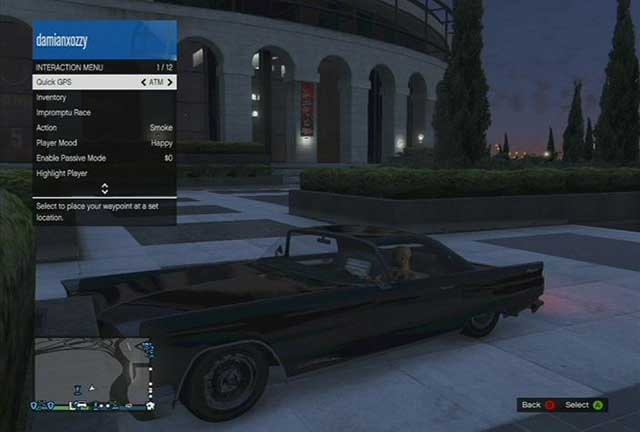 Interaction menu allows you to quickly get to a ATM - GTA Online: Protect your money against other players - Jobs - GTA Online Guide
