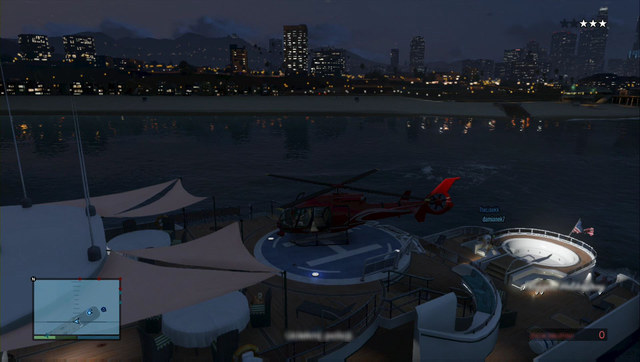 Landing the chopper on the yacht requires lots of precision - GTA Online Heists: Heist 4, Series A: Funding - Heists (DLC) - GTA Online Guide