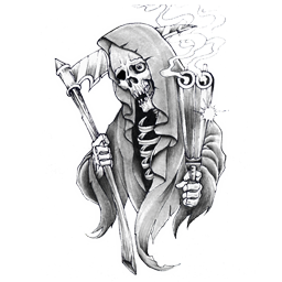 Grim Reaper Smoking Gun tattoo - GTA Online: Awards - Basics - GTA 5 Guide