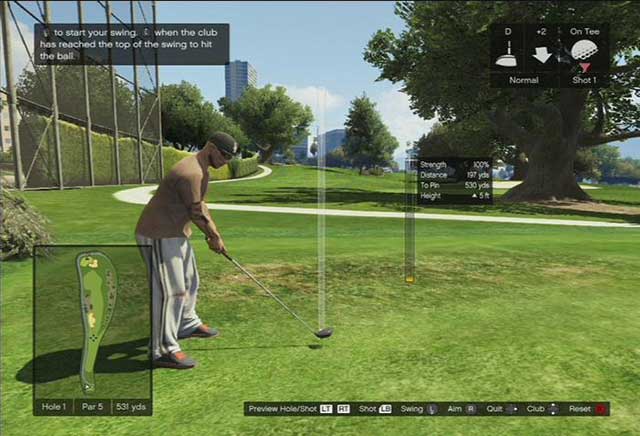 A golf course - GTA Online: Past time activities - Basics - GTA 5 Guide