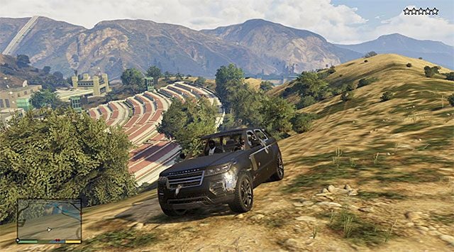 You can lose the police pursuit e.g. by driving around the wilderness - GTA 5: The Big Score 2, the Obvious variant walkthrough - Main missions - GTA 5 Guide