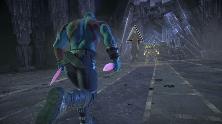 You are now facing a long action sequence in which the Guardians engage Thanos - Marvels Guardians of the Galaxy: An alien planet - Marvels Guardians of the Galaxy: Episode 1 - Tangled Up in Blue - Marvels Guardians of the Galaxy: The Telltale Series Game Guide