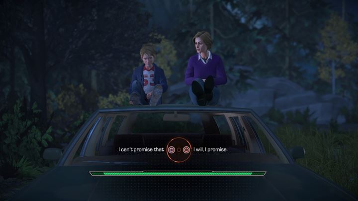 The fourth choice appears during a flashback conversation with Peters mom - Marvels Guardians of the Galaxy: Flashback - car scene - Marvels Guardians of the Galaxy: Episode 1 - Tangled Up in Blue - Marvels Guardians of the Galaxy: The Telltale Series Game Guide